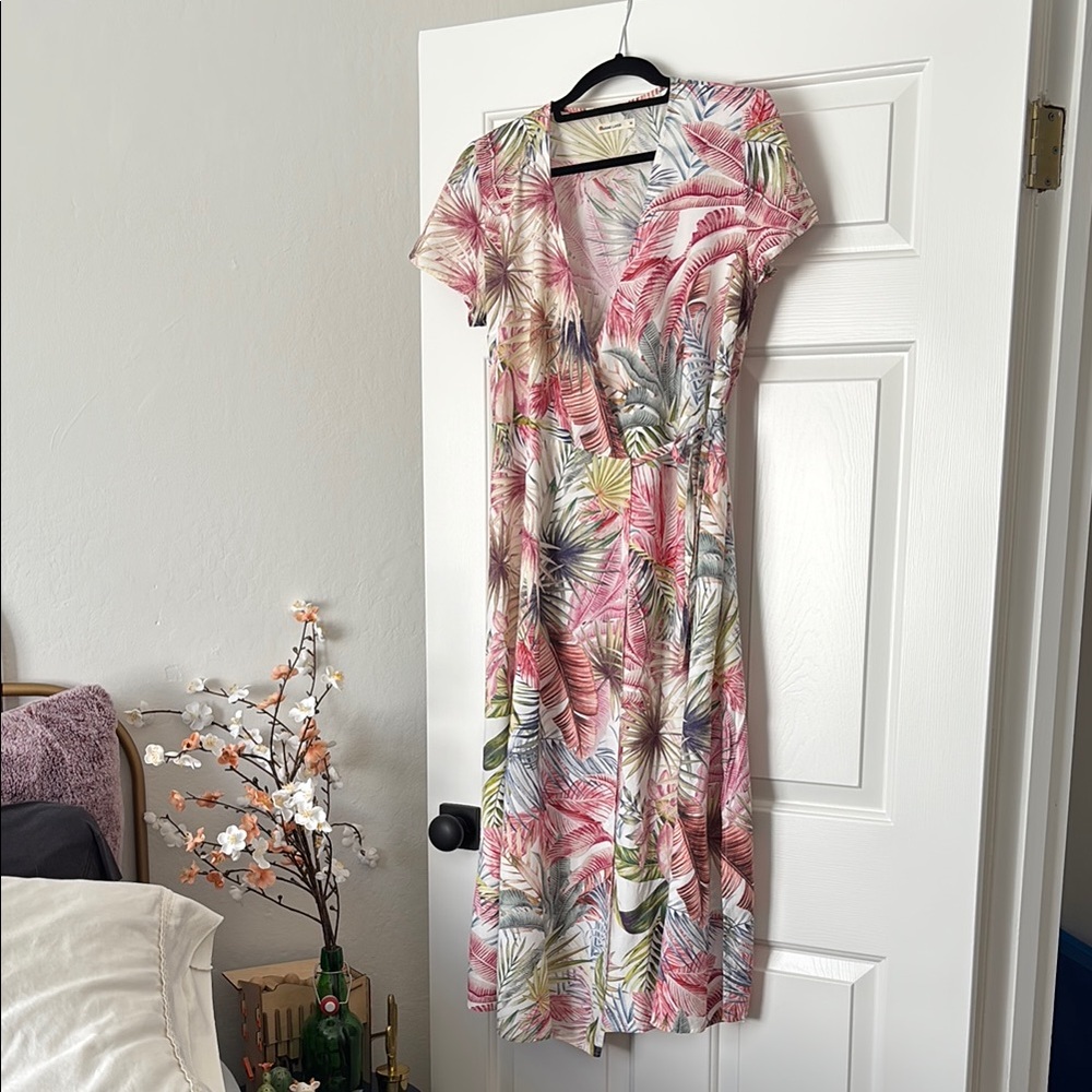 Marine Layer Midi Wrap dress